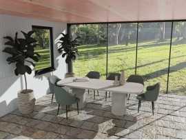 Betonlooktafel Deens ovaal RK Outdoor